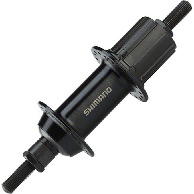 Втулка задняя SHIMANO TX500, V-BR, 32 отверстия, 8/9 скоростей, под гайку, OLD:135мм, ось 185мм, черный EFHTX5008EL